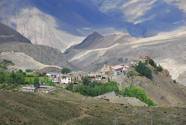 Jharkot from above, looking down the valley, Lower Mustang, Nepal