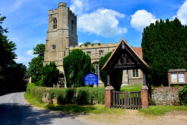 The village church. Here the Church of St Lawrence in Great Waldingfield, Suffolk.