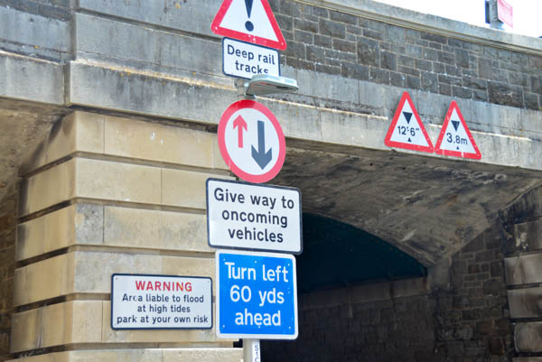 If you manage to read all the signs, you will hit the bridge for sure!