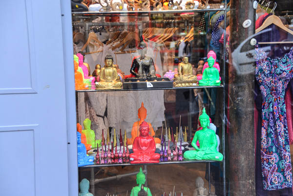 Colourful Buddhas for sale ...