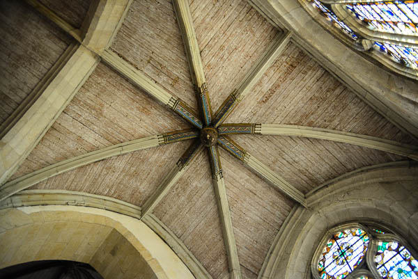 The beautiful ceiling in St Georges church