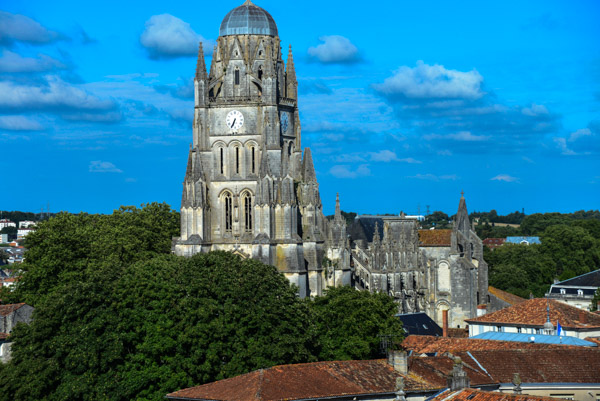 Saintes Cathedral in the afternoon light.