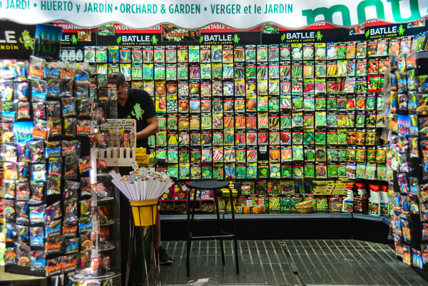 We couldn't quite work out why there are so many seed and plant shops in La Rambla.