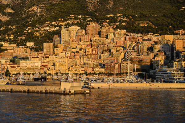 First view of Monaco in the early morning light.