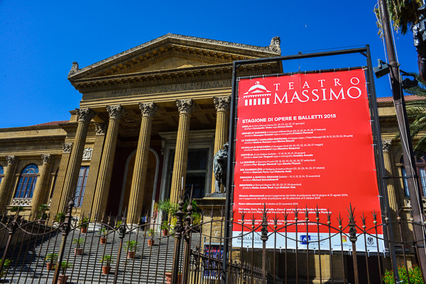 The Teatro Massimo in Palermo. Still very much in regular use particularly for opera.