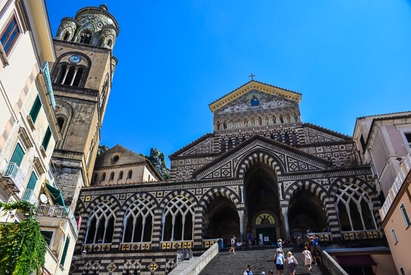 The very ornate church in Amalfi.