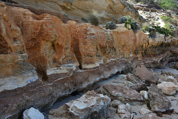 Eroded cliffs at Diamond Bay