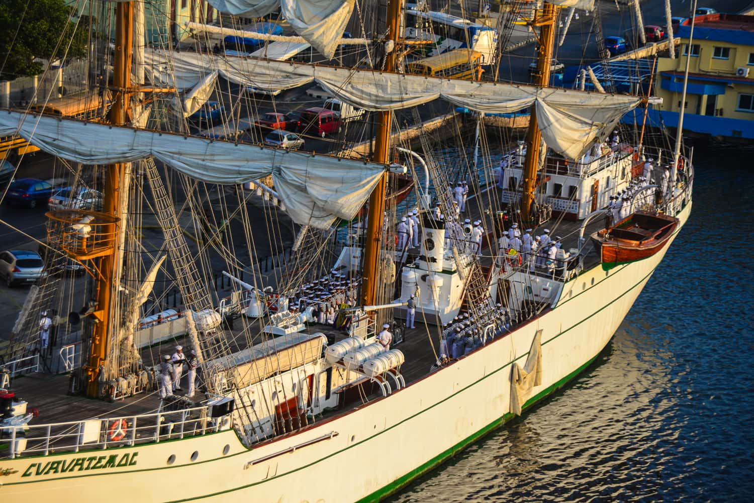 This Mexican tall ship visits for three days each year.