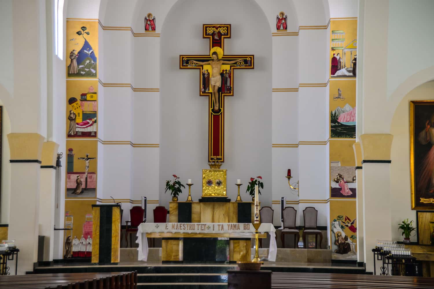 Inside the church of St Francis