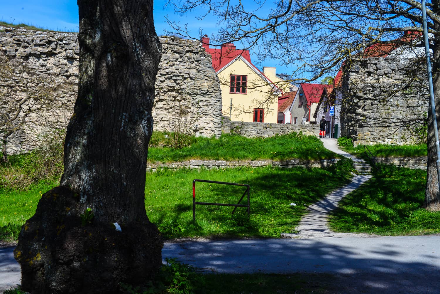 Through the old city walls into the charming town of Visby.