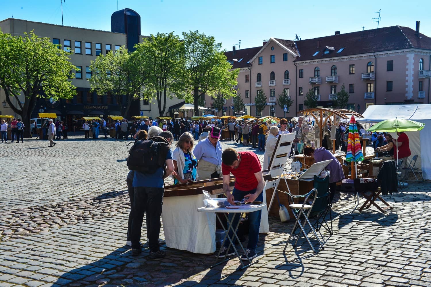 It's a beautiful day for a market in Lithuania