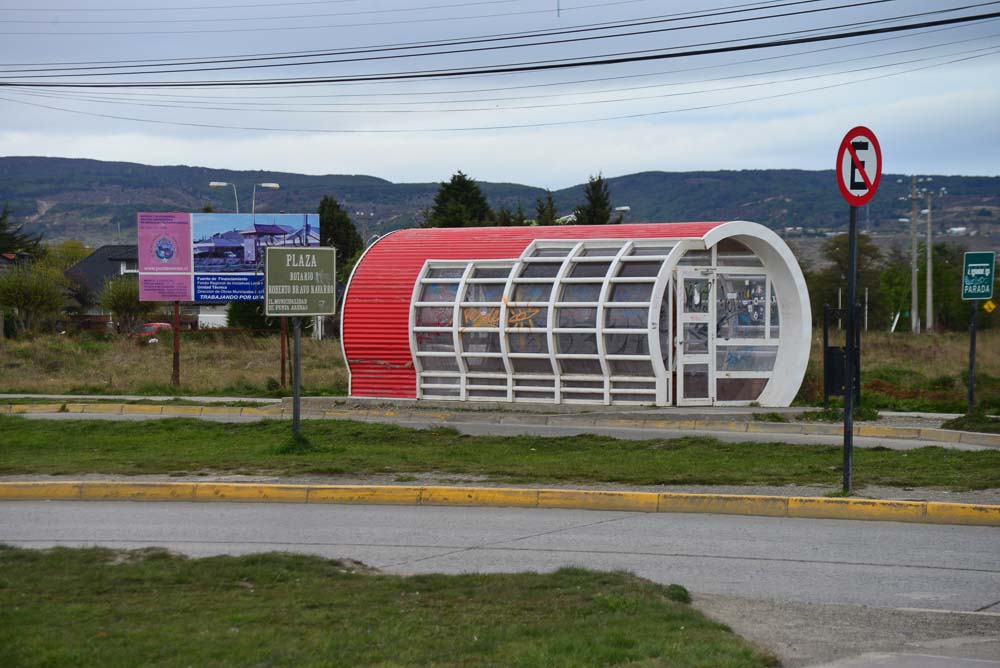 Bus shelter in Puento Arenus Chile