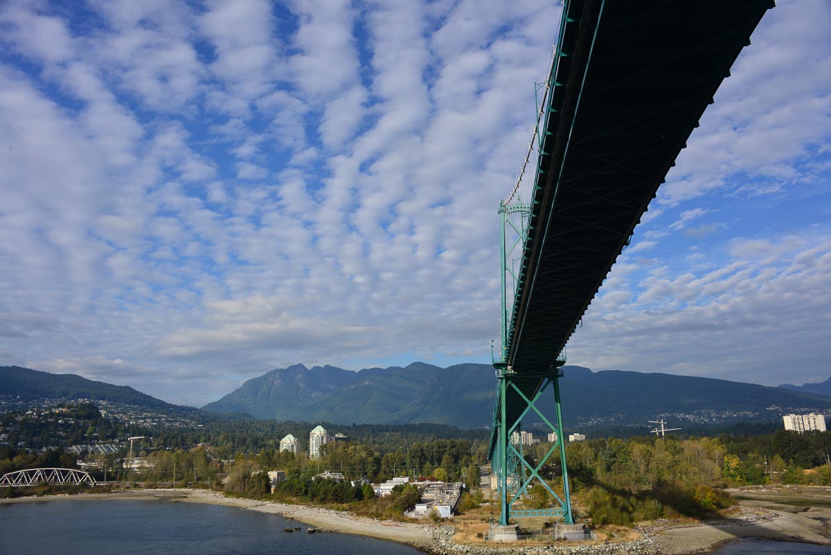 Under the bridge to North Vancouver, Canada