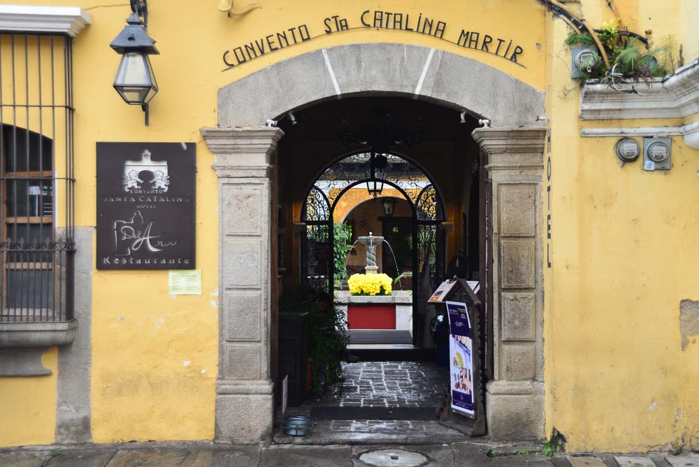 Entrance to the Contvento St Catalina Martir in the city of Antigua, Guatemala