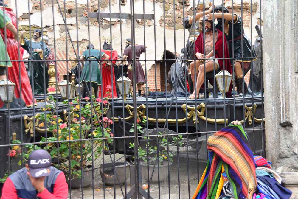 Religious floats in the city of Antigua, Guatemala