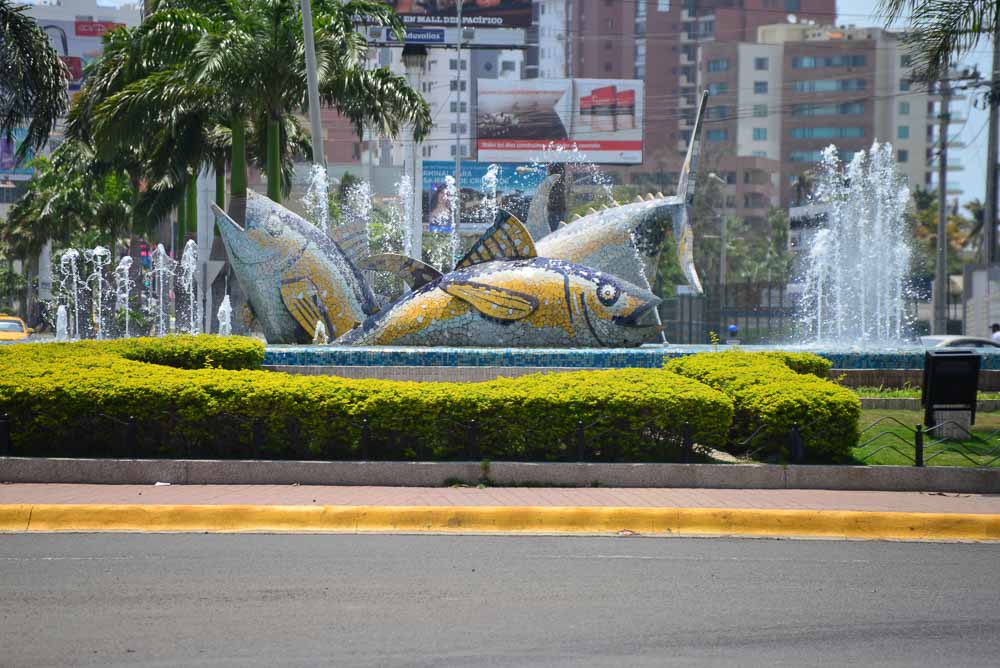Fish monument in Manta, Equador