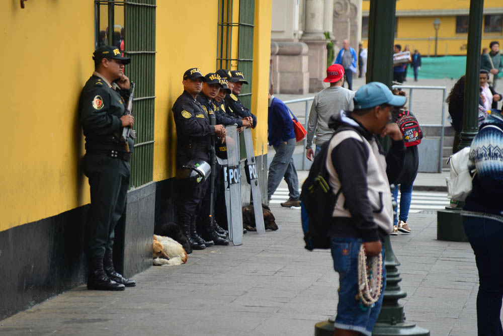 Police in Lima Peru