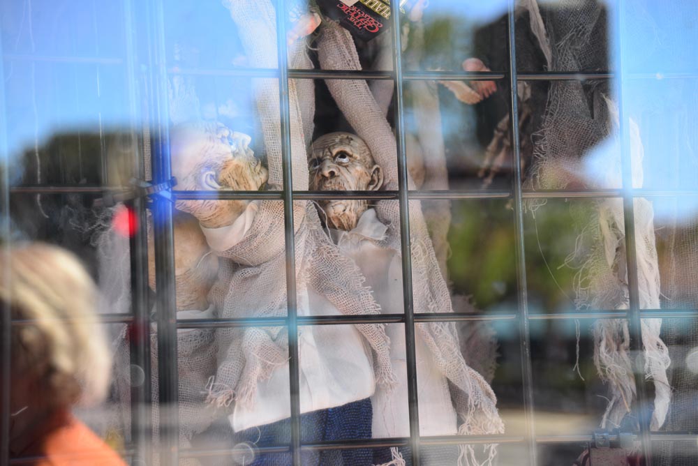 The window of the Haloween Shop in Santa Barbara