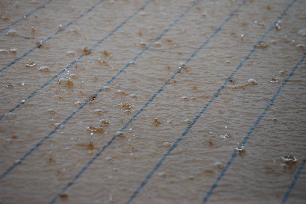Rain on the deck in Montevideo, Uruguay
