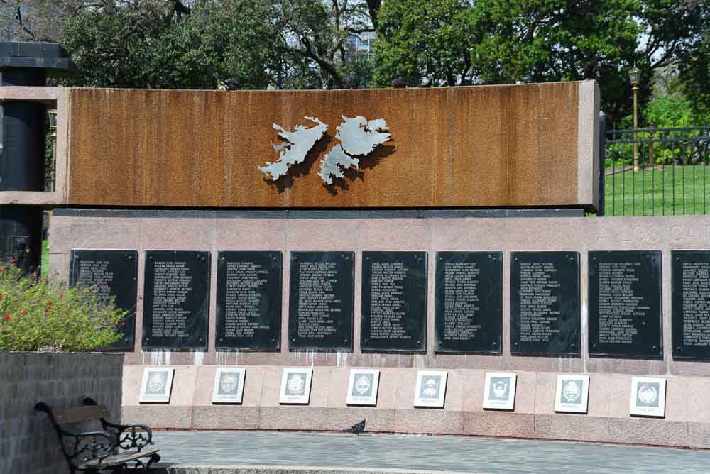 Falklands memorial in Buenos Aires, Argentina