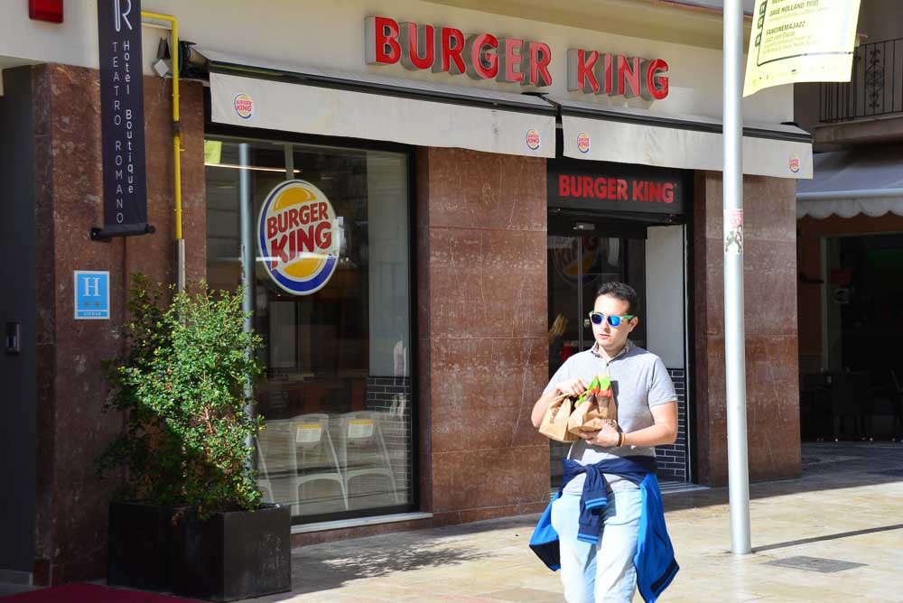 Burger king in Malaga, Spain
