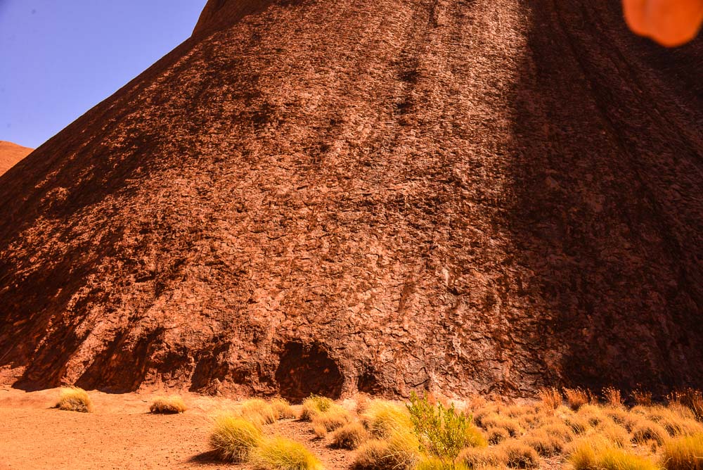 Part of the base of Uluru that looks like a dragons foot.