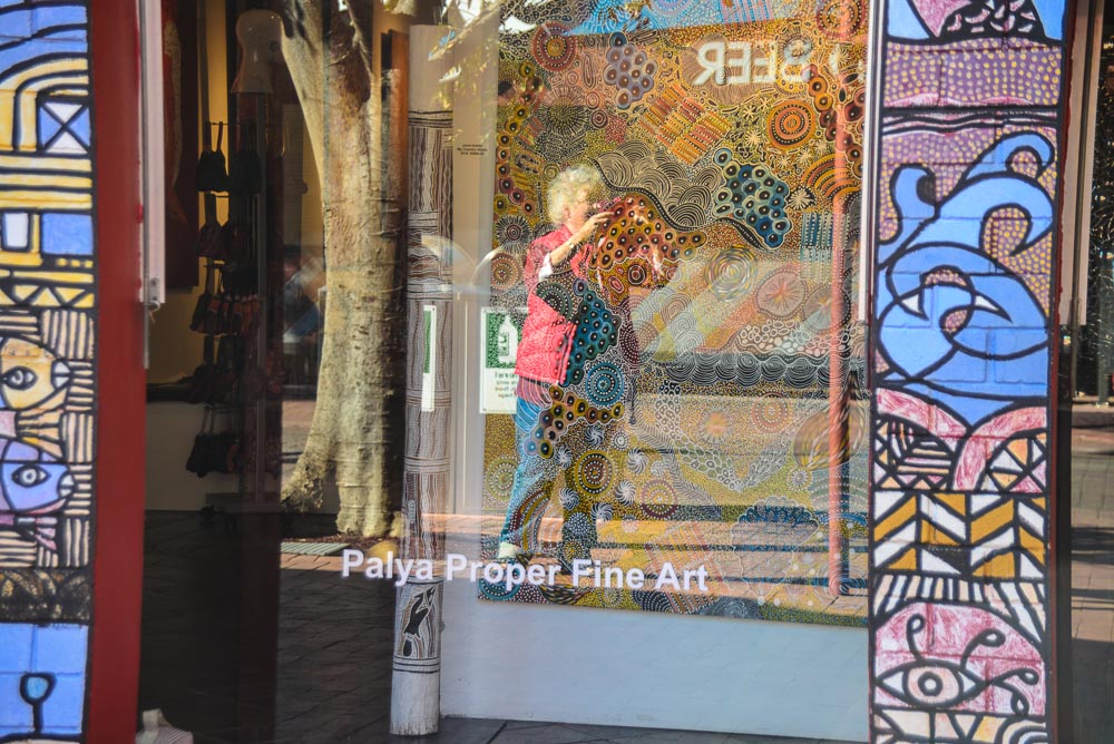An image of an indgenous art shop in Todd Street Mall