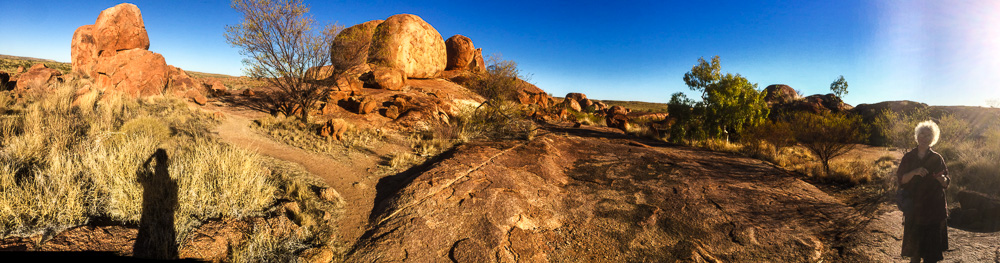 Panorama of the Devils Marbles, Northern Territory.