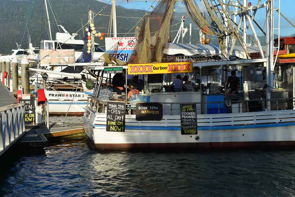 The fresh fish restaurant on a boat is still doing well - but expensive!