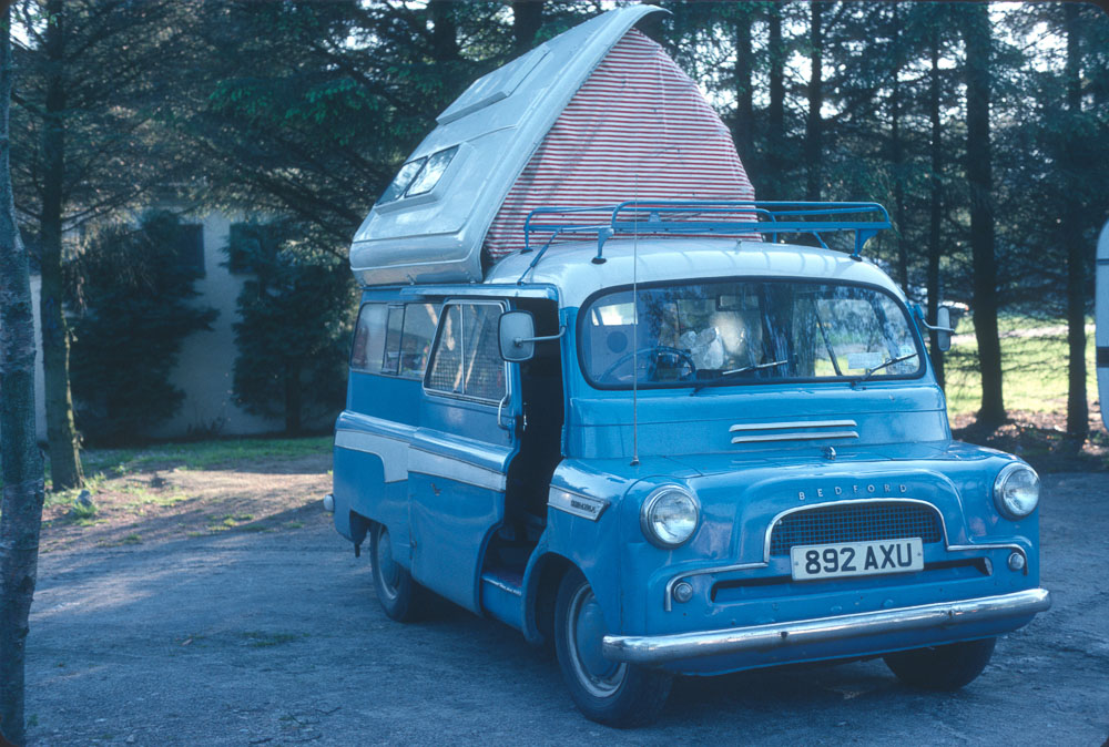bluebell - a great little camper with a proper conversion and a popup roof.