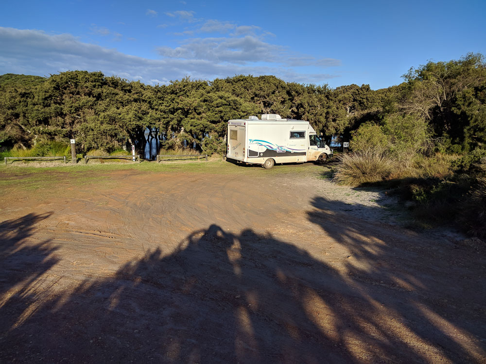 Camped at Normans Beach in WA
