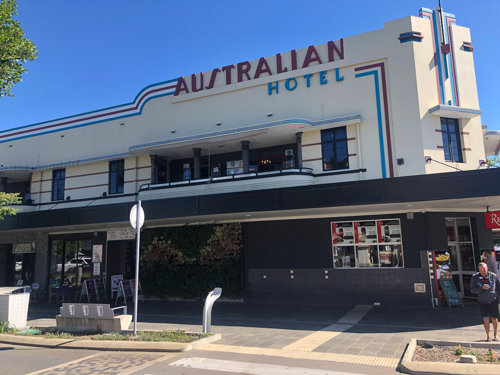 The Australian Hotel in Mackay - one of the many Art Deco buildings