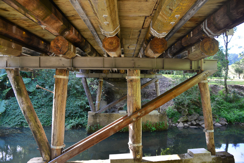 Steel is gradually replacing timber in these bridges.
