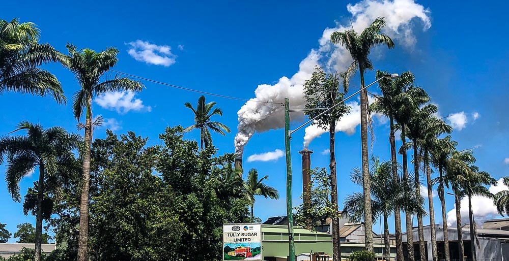 The sugar mill is still going strong in Tully which boasts of being the wettest place in Queensland.